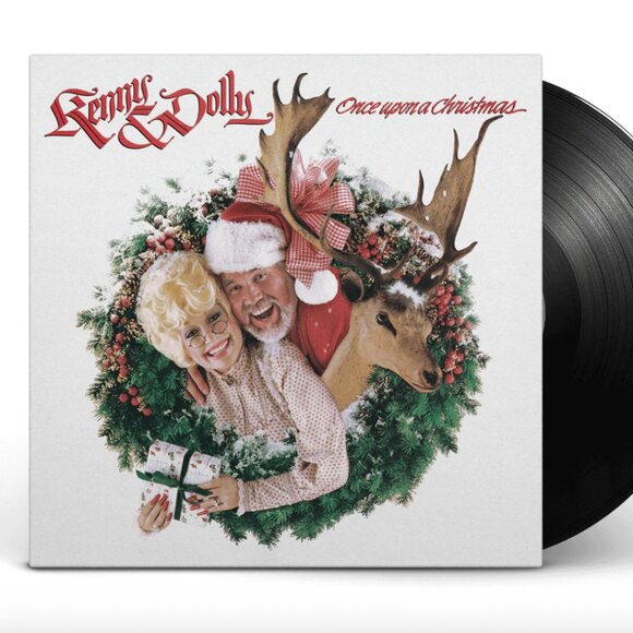 Dolly Parton Kenny Rogers Once Upon A Christmas LP Vinyl 1984 Country EXCELLENT - Picture 1 of 9